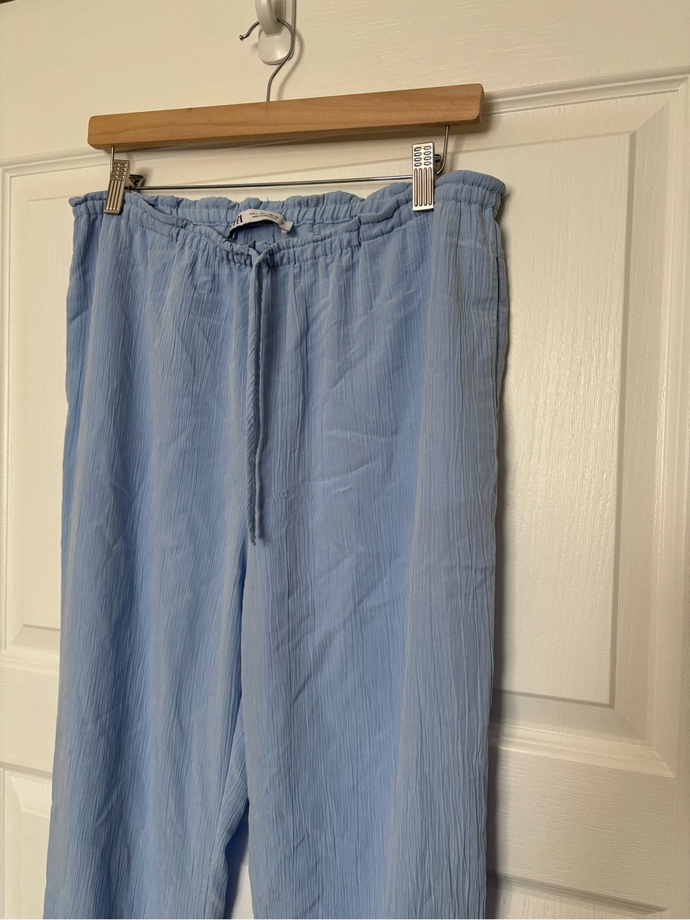 ZARA Textured Wide Leg Pants - Picture 9 of 11